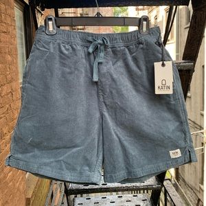 BRAND NEW Katin corduroy blue/grey shorts